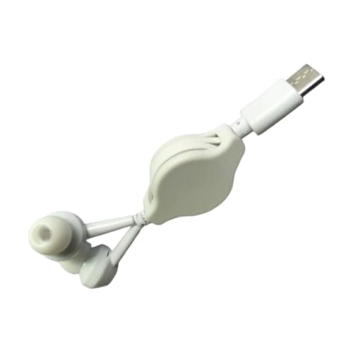 Compact Type C Corded Earbuds with Auto Rewind Cable, in Ear Headphones for Travel, Streaming and Daily Calls Use Type C Corded Earphones Retractable in Ear Earbuds Usb Headset Plug in Listening