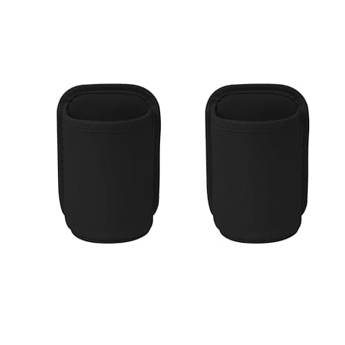 Auroriel 2 Piece Car Cup Holder, Rear Seat Clip, Large Cup and Bottle Holder, Multifunctional Door Pocket, Storage Organizer, Black PU Leather