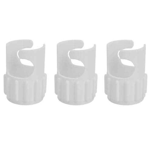 BODYA 3Pcs Water-Resistant Public Shower Push Button Lock Attachment for Swimming Pool Gym Camping Caravan, White