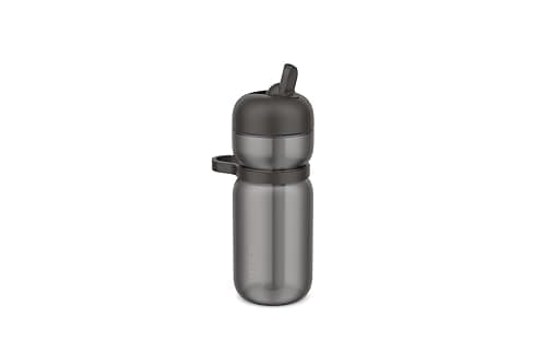 Mepal Flip Bottle Sport, Leakproof (in closed position), Carry Handle and comfortable Grip, Built-in Straw, Water Bottle, 600 ml, Graphite black