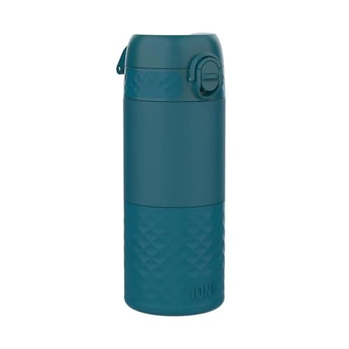 ION8 Insulated Travel Mug, Leak Proof, Triple Lock Secure, Spill-Free in Transit, Hygienic Cover, Easy-to-Clean, Perfect On-The-Go, Soft Base, Stainless Steel, Deep Teal