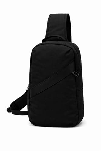 Anti Theft Classic Crossbody Baby Carrier, RFID Blocking, Cut Resistant with Lockable Zippers for Travel & Daily City Use, Black, 9 x 18 x 36 cm, Crossbody Sling