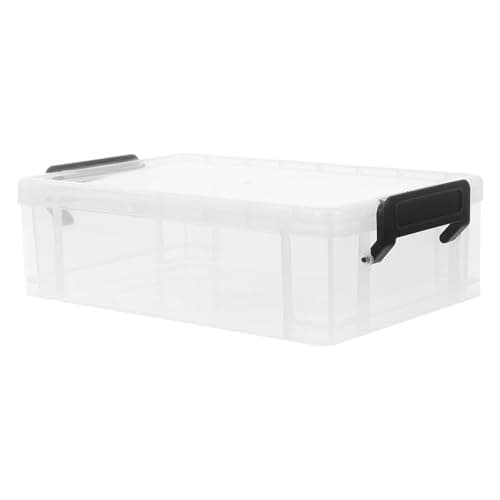 JOINPAYA Pencil Box Removable Side Organizer and Stackable Design Large Capacity Plastic with Snap Tight Lid Versatile Storage Case for Pens and Gel Pens for School and Home Use