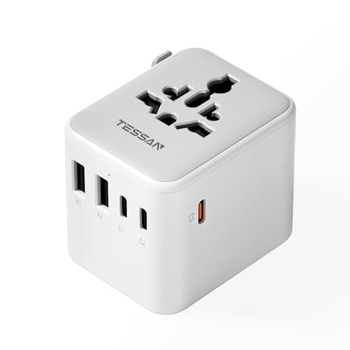 TESSAN 65W Universal Travel Adapter, Worldwide Plug with 2 USBA and 3 USB C