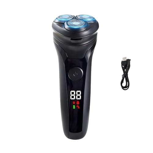 Lorrtta USB Charging Electric Razor for Men, Cordless 90-Min Runtime Electric Shaver with LED Display, IPX5 Waterproof Shavers with Pop-Up Trimmer for Smooth Shaving, Fathers Day Gift for Men