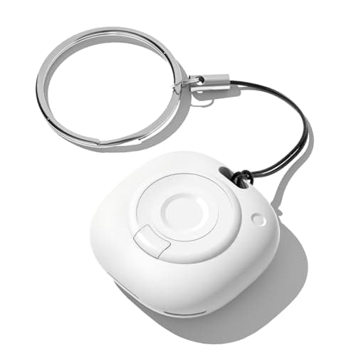 Smart Air Tracker Tag with Apple Find My, Item Finders for Luggage/Keys/Bags, Removable Battery (iOS Only) White