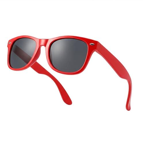 Komonee Drifter Sunglasses UV400 Protection Red Classic Style Retro Sun Shades Eye Glasses Unisex For Men Women Travel & Fashion – Lightweight Frame Fashion Eyewear Outdoors