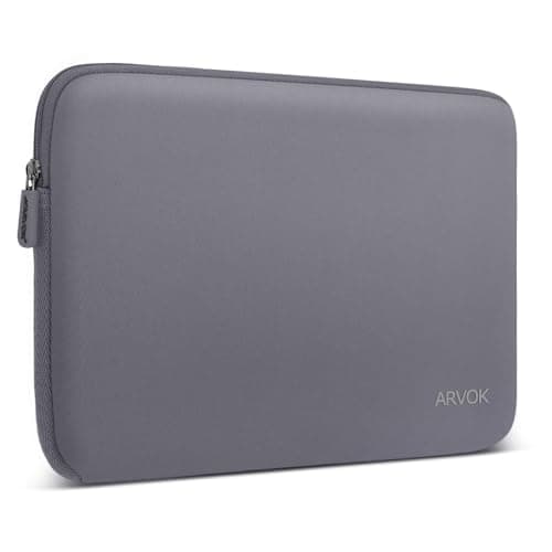 Arvok 15 15.6 16 Inch Laptop Sleeve Multi-Color Size Choices Case/Water-Resistant Neoprene Notebook Computer Pocket Tablet Briefcase Carrying Bag/Pouch Skin Cover for HP/Dell/Lenovo/Asus/Acer Grey