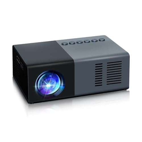 Mini Projector, Small Portable Projector .Suitable for children's gifts Video Projector, indoor video movies, and games. with Remote Control.Compatible for Smartphone, Laptop, PC (J9-G)