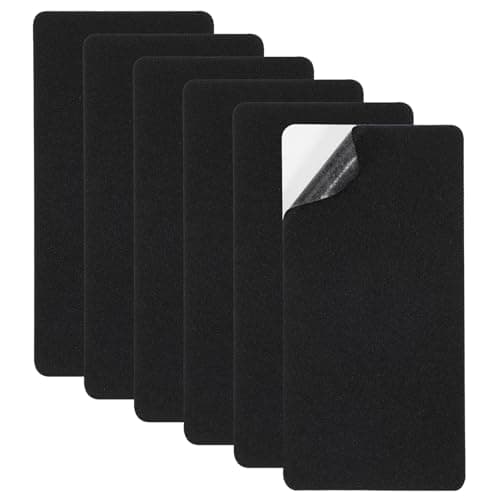 6 PCS Tent Repair Patch Couch Repair Patch Self-Adhesive Waterproof Canvas Patches Kit Tent Strong Sticky Boat Cover Kit Fabric Patches Self Adhesive for Sofas Furniture Tote Bags Car Seats (Black)