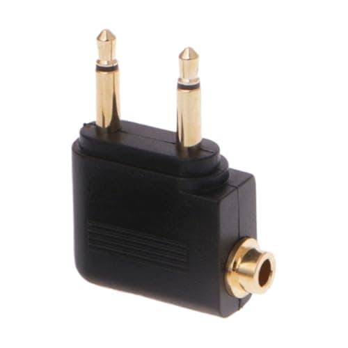 International Plug Adapter Compact Aviation Headset Intercom Audio Video