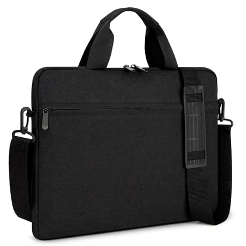 MicaYoung 14-15 Inch laptop Shoulder Messenger Bag Carrying Case Briefcase Slim Protective Computer Sleeve with Handle Strap Pocket for MacBook Acer ASUS HP Surface Dell Chromebook, Black