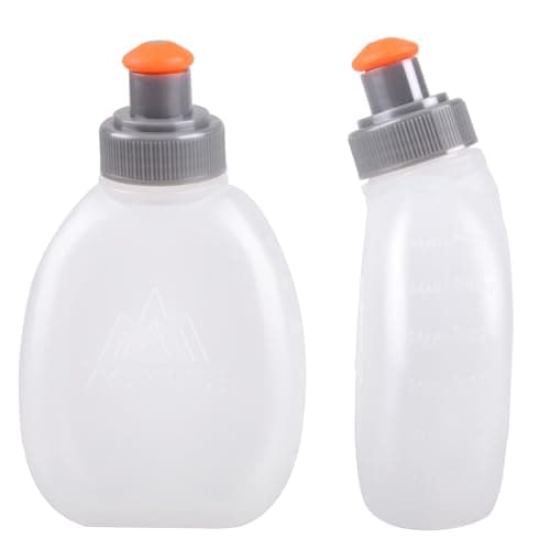 Azarxis BPA Free Water Bottles Flask Leakproof for Running Hydration Belt Fanny Packs 170 250 280 mL for Triathlon Marathon Hiking Cycling Climbing Runner Trial Race (170ml / 6oz - 2 Pack)