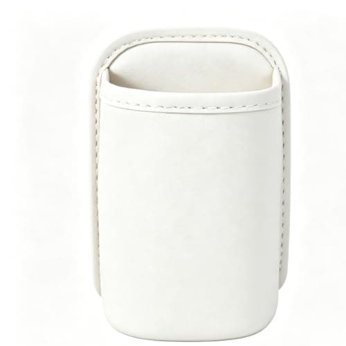 Car Door Cup Holder, PU Leather Dual Use Organizer (White)