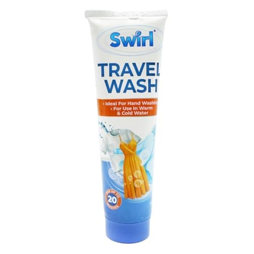 Travel Wash 100ml - Compact Laundry Detergent for Hand Washing Clothes - Ideal for Warm & Cold Water, Perfect for Travel & Holidays, Up to 20 Washes