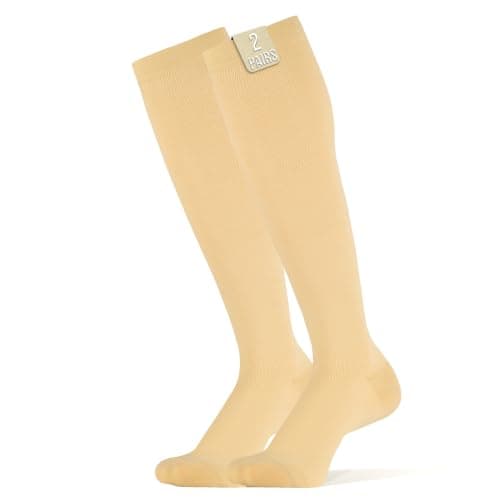 360 RELIEF Compression Socks for Women & Men, Flight Socks 3XL Beige