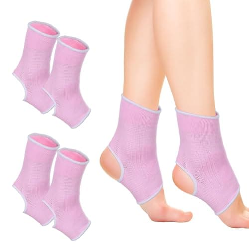 Miiqxx 2 Pair Pink Kids Ankle Support for Ligament Damage,Ankle Support for Sprained AnkleSupport Kids,Ankle Braces Socks Stabilizes Joints & Prevents Sprains