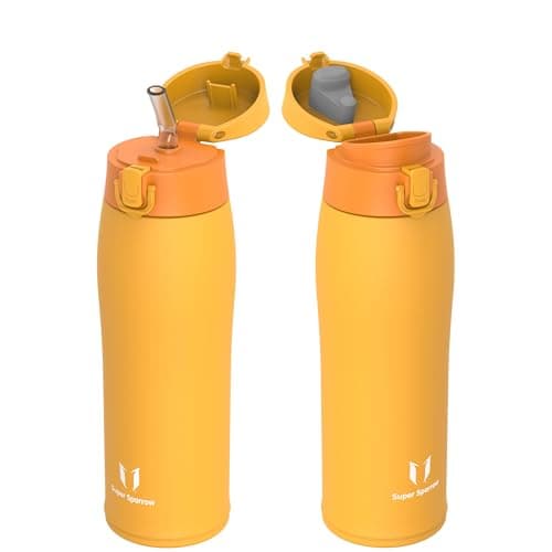 Super Sparrow Water Bottle Stainless Steel 18/8 - Travel Mug - 750ml - Insulated Metal Water Bottle - BPA Free - Leakproof Drinks Bottle