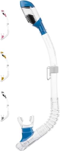 Cressi Mini Dry Snorkel - Clear/Blue