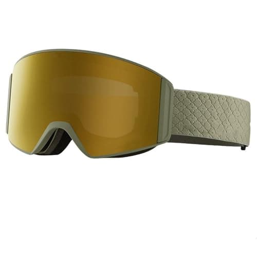 SETNGB Stylish Men's and Women's Photochromic Sliding Ski Goggles, Quick-Defog, Snowboard and Ski Protective Glasses,bamboo green,1PCS