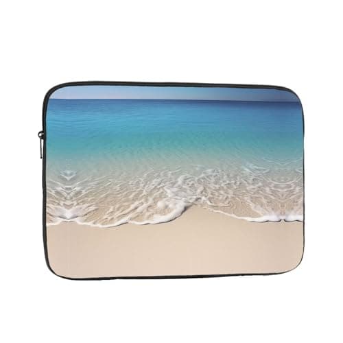 Laptop Sleeve Case 10 inch, Shockproof Protective Laptop Cover Beach Clear Sea Sand Briefcase Portable Carrying Computer Bag