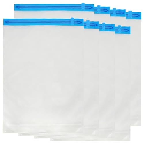YINKUOSSAA 8 Pcs Roll Up Vacuum Bags for Travels, Reusable No Pump Vacuum Compression Bags for Travel Space Saver Bagss, for Suitcase Storage Bag Holiday Travel Essentials(40x60 cm)