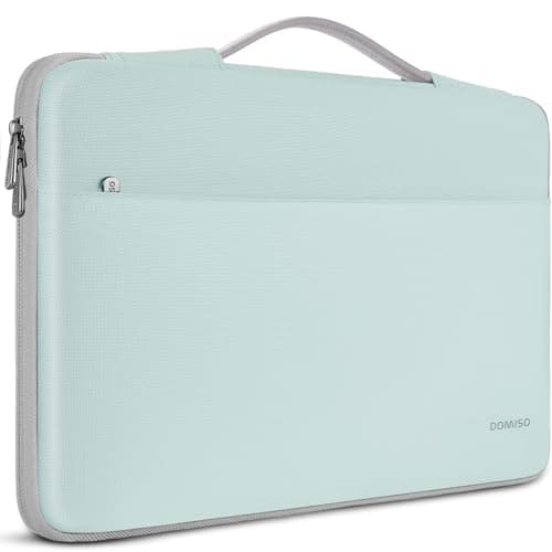 DOMISO 17 inch Laptop Sleeve Protective Case Cover Compatible with 17-17.3 inch HP Dell ASUS Lenovo Chromebook,Waterproof Computer Cases Bag with Handle,Mint Green