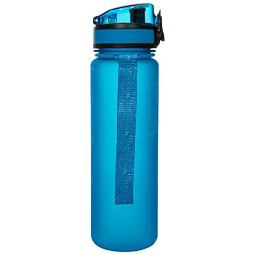 Trespass Water Bottle Flintlock - BPA-Free Plastic, Lockable Flip Lid, Wrist Strap, 500ml Capacity