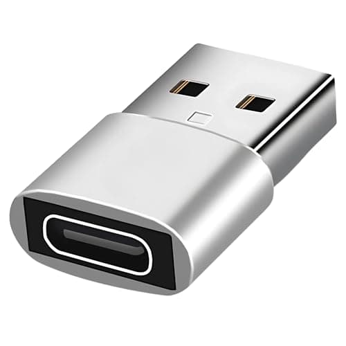 Betron USB to USB C Adapter, Compact Design, 3 Pack (Silver)