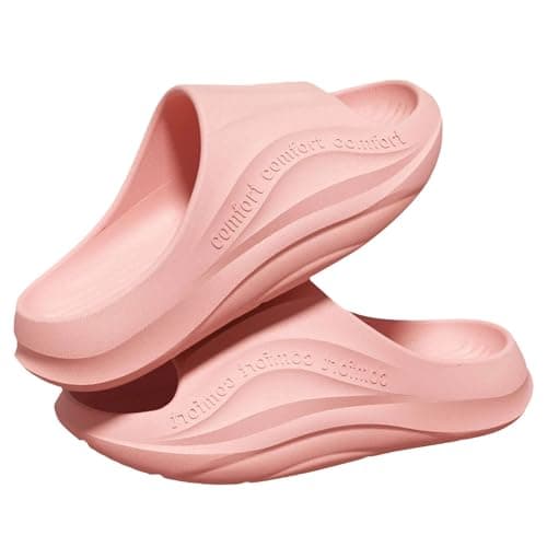 Platform Sandals For Women Arch Support Sandals For Women Poolside Shower-Safe Sliders Beach-Ready Minimalist Sliders Comfy Non-Slip Slides Memory Foam Cushioned Slides Bouncy Soft Shoes