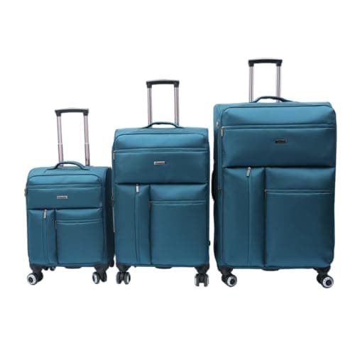 Cassia Soft Luggage Spinner Suitcase – Lightweight Travel Bag with 360° Smooth Wheels, Ripstop Polyester & PU, Expandable Carry-On or Checked Luggage