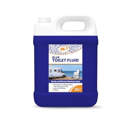 Filo Blue Toilet Fluid 2L – Eco friendly Waste Holding Tank Cleaner for Caravan, Motorhomes, Campervans - Odour Control - Chemical Liquid for Camping/Portable Toilets.