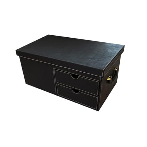 IUBGFTO 1x For Car SUV luxury Storage Trunk Footlocker Travel Organizer Box Dorm Luggage Chest