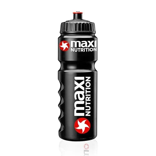 Maximuscle | Durable Bio-Based Sports Bottle for Working Out, Fitness, Hiking, Outdoor Sports | Pro-Athletes Reusable Water Bottle - Black, 750ml