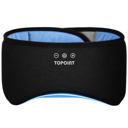 TOPOINT Bluetooth Sleep Mask, Sleep Headphones, Bamboo Cotton, Blackout