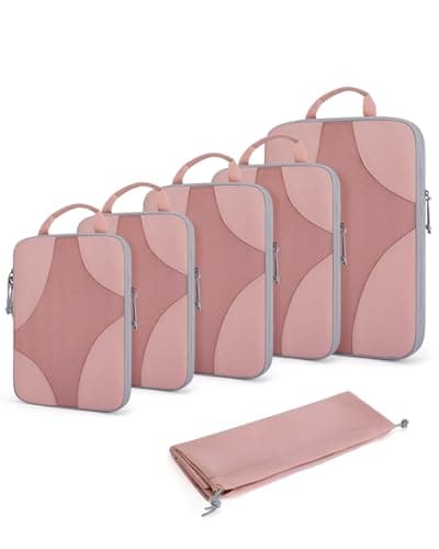 BAGSMART 6 Set Compression Packing Cubes, Travel Bag for Carry on Backpack