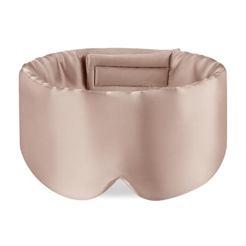 OLESILK 100% Natural Mulberry Silk Eye Mask for Sleeping, Large, Taupe