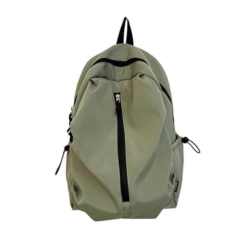 Classic School Backpack for Unisex Lightweight Casual Large Maroon Backpack for College Travel (Green One Size)