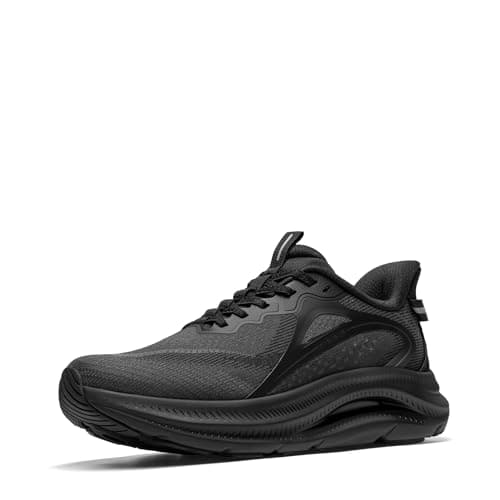 ALLSWIFIT Men's Slip On Stability Walking Run Shoes,Black,10
