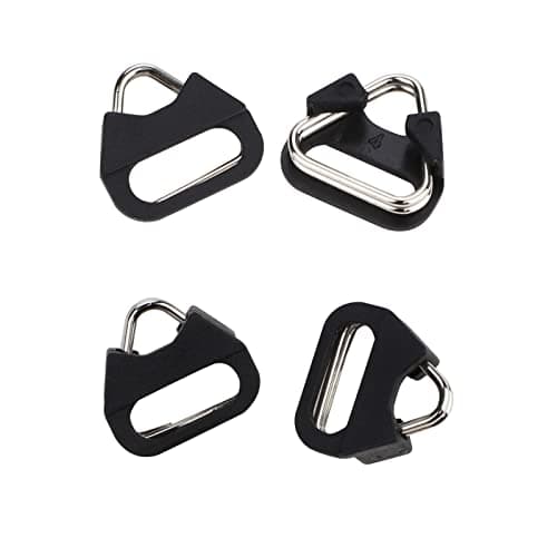 Leftfoto 4pcs Camera Strap Ring Stainless Steel Triangular with Plastic Cap for Camera Shoulder Strap (Black)
