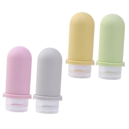 4pcs 60ml Leak Proof Silicone Travel Size Bottles