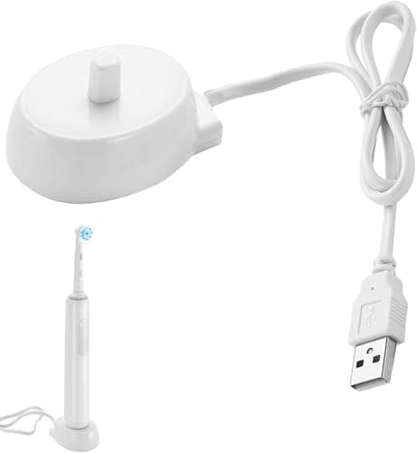 Universal Electric Toothbrush Charger – Compatible with Oral-B, Professional USB Toothbrush Charging Base for Travel & Home