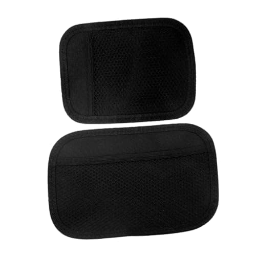 2pcs Black Oxford Cloth Car Door Pocket Organizer with Mesh Storage