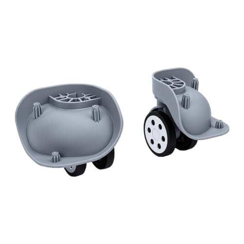 Naroote Suitcase Wheels Replacement 2pcs Silent Trunk Wheels for Luggage Repair Grey
