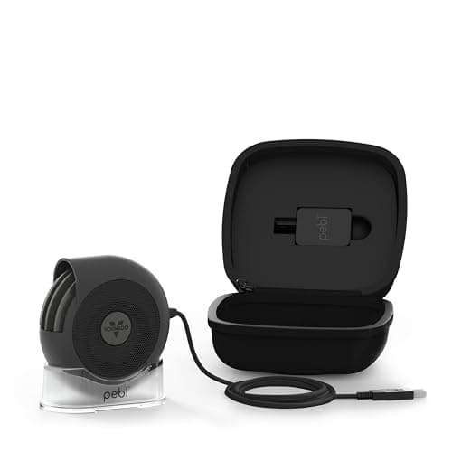 Vornado PEBL PAK Portable Desk Fan with Carry Case, USB Fan, Magnetic Base, Adjustable Airflow, Personal Spot-Cooling, 2 Speed Settings, Included Wall Adapter, Perfect as Home, Office, or Travel Fan