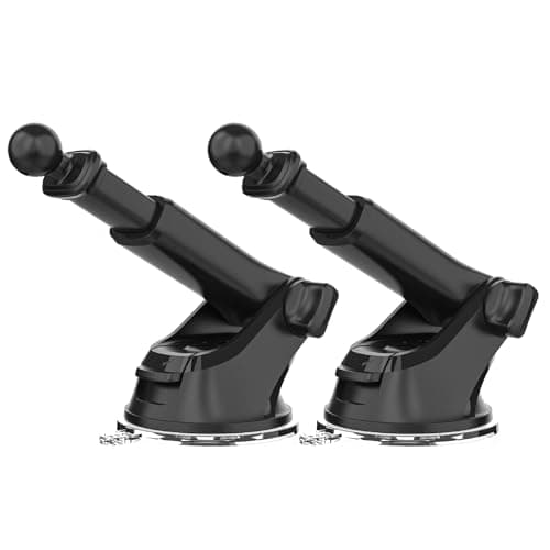 YIANERM Windscreen Dashboard Window Car Mount Car Cradle Base Accessories Mount Used For Car Phone Holder Accessories Replacement Vehicle Suction Cup Mount With Universal 17mm Ball Connector (Black1)