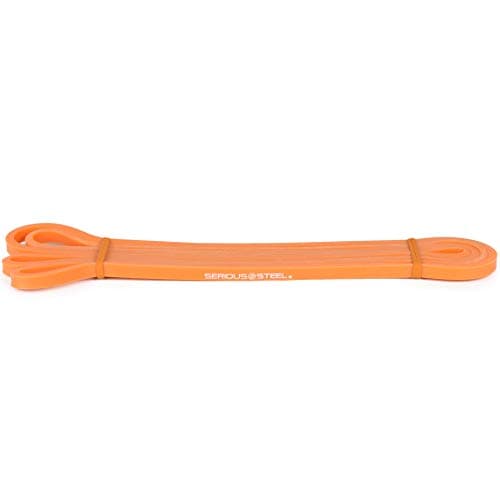 Serious Steel Fitness Resistance Band, Orange, 2-15 lbs, 41 Inch, Pull Up, Strength Training, Assistance with Pull-ups, Resistance Training, Sports-specific Training