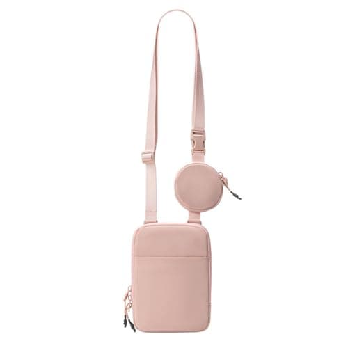 STORICANS Crossbody Bag with Removable Small Pouch,Lightweight Adjustable Strap Belt Bags,Bum Bag for Ladies Women, Crossbody Fanny Pack Waist Bags for Cell Phone Travel Workout Running Hiking,Pink