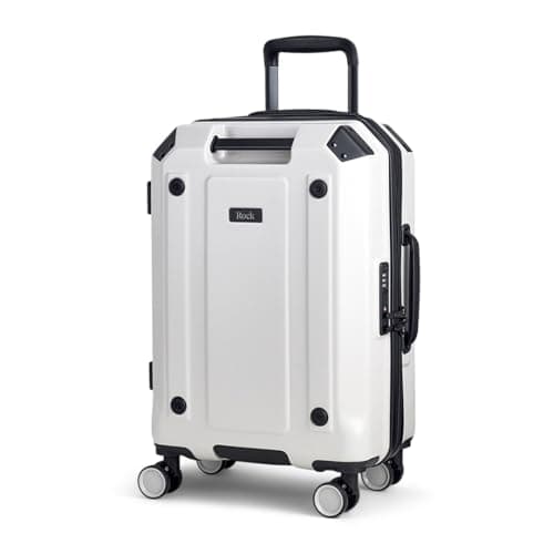 Rock Alpine Small 39/45L Expandable Suitcase - White