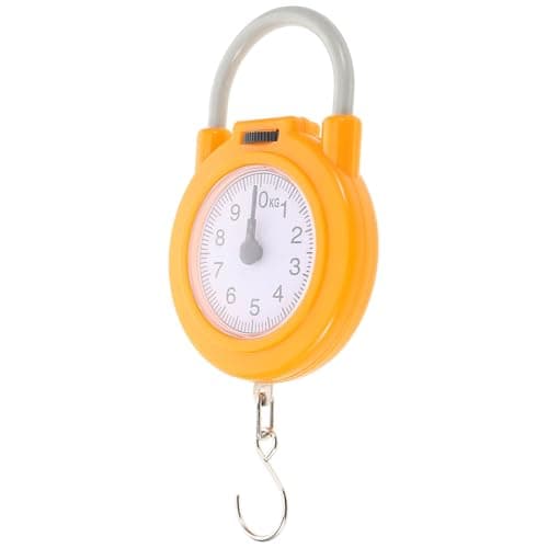 Portable 10kg Luggage Weight Scale with Hook, Yellow Handheld